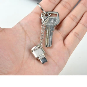 Micro-USB- -Konverter Aluminium-USB-Adapter USB-Schlüsselanhänger-Ladeanschluss - Bild 1 von 12