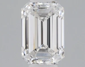 1.06 Ct EMERALD Cut IGI Certified Lab Grown CVD Diamond F Color SI2 Clarity - Picture 1 of 12