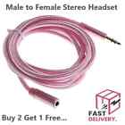 AUX Headphone Extension Cable 3.5mm Jack Male to Female Audio Lead Earphone UK..