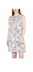 Nicole Miller Kleid Größe M, ärmellos, rosa Blumenmuster Neu mit Etikett - Bild 1 von 2