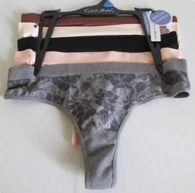 Carrie Amber Intimates Women's 5Pair Pack Smooth Control Thong Fit Panties SizeL - Image 1 of 2