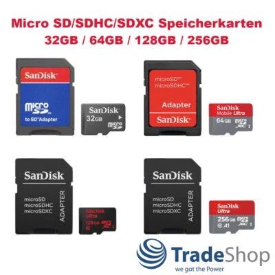 32GB-256GB Sandisk MicroSDXC Speicherkarte für GoPro HERO6 Black, Hero11 Black - Bild 1 von 4