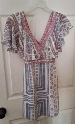 Mini vestido para mujer Marciano Los Angeles manga acampanada espalda cruzada talla 0 Foto 1 de 4