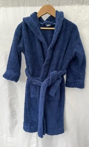 Boys John Lewis Blue Hooded Dressing Gown Size 5 Polyester - Picture 1 of 11