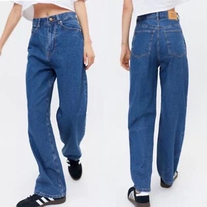Pantalones de mezclilla Urban Outfitters BDG caídos rectos cintura alta lavado oscuro talla 27 nuevos con etiquetas - Imagen 1 de 11