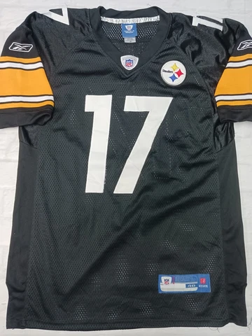 Reebok NFL Pittsburgh Steelers Jersey 17 Wallace in Black Size 48 Cover