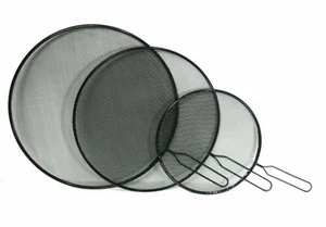 Metallgitter Spritzschutz Sichtschutz Abdeckung Brat Grill Pfanne mit Griff Deckel - Bild 1 von 6