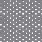 STARS - GREY and WHITE COTTON FABRIC by the metre EX WIDE NURSERY BOYS Oeko-tex