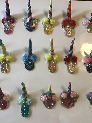 10 Face Painting Unicorn Bling: Multi, Red, Blue, Pink & More. - Image 1 of 4