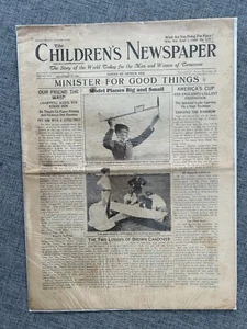 THE CHILDRENS NEWSPAPER AMERICAS CUP WASP 15th SEPTEMBER 1934 VINTAGE NEWSPAPER - Picture 1 of 1