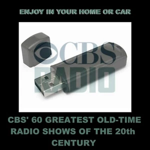 SIXTY GREATEST OLD TIME RADIO SHOWS OF 20TH CENTURY ON A USB FLASH DRIVE! - Picture 1 of 4