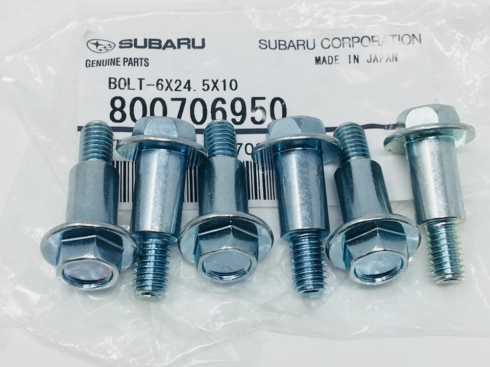 1990-18 Subaru Set of 6 Timing Belt Cover Bolts Impreza Legacy Wrx 800706950 OEM - Image 1 of 1