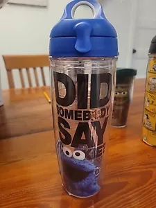 NEW Tervis Tumbler 24 oz Sesame Street Somebody Say Cookie Monster W/ Flip Lid - Picture 1 of 5