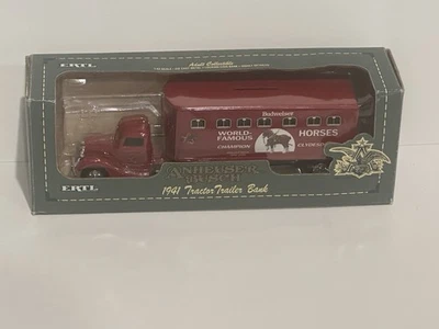 Anheuser Busch Ertl 1941 Tractor Trailer Bank 1/43 Scale Die Cast Metal 9553 - Image 1 of 4