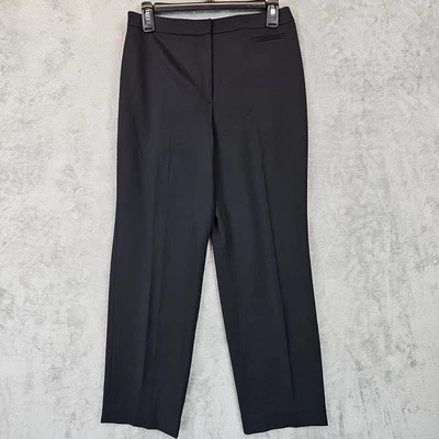 Vintage 90s Talbots Wool Dress Pants Womens 6 Black Straight Leg Lined Stretch - Image 1 of 4