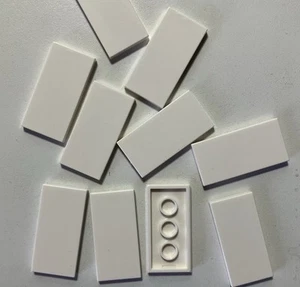 LEGO 20 New Pieces White 2x4 Tile (87079/4560178) modular finishing siding - Picture 1 of 2