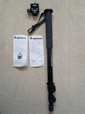 Manfrotto 681B Monopod and 238 Head Tilt, Black, Professional Camera Equipment - Image 1 of 4