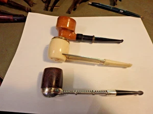 3J -3 vintage estate pipes- top ceramic bowl, then GARLAND france , and VIKING - Picture 1 of 5