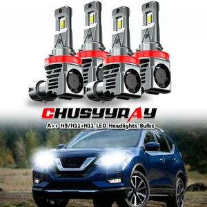 6000K Combo 4x LED Headlight Bulbs High Low Beam For Nissan Rogue 2014-2019 2020 - Picture 1 of 15