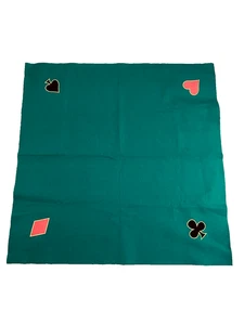 Playing Cards Game Card Table Cloth Green Felt  39”x39” Tablecloth Material - Picture 1 of 6