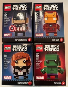 LEGO Avengers Brick Headz unopened Captian America, Ironman, Black Widow & Hulk - Picture 1 of 6