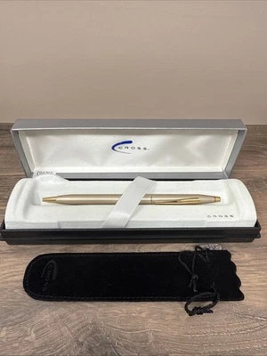 CROSS CLASSIC CENTURY CHAMPAGNE CON RIBETE DORADO BOLÍGRAFO #442-3 BP Foto 1 de 4