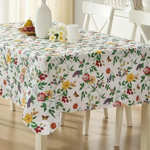 Tovaglia inglese Berry Garden pesante 4 gauge vinile con supporto in flanella, fragola... - Foto 1 di 9