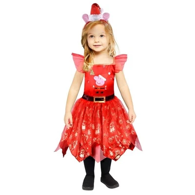Déguisement robe de Noël Peppa Pig avec bandeau 3-4 ans - Photo 1/3