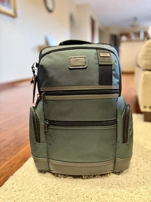 TUMI Parrish Backpack – Opal Green - Ballistic Nylon & Leather Trim - Image 1 of 4