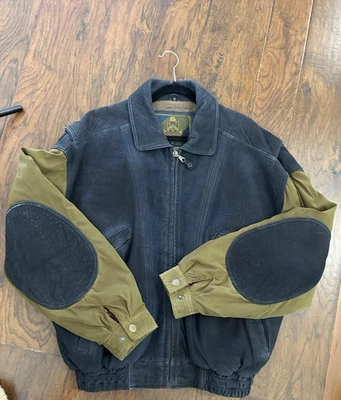 Vintage Structure Le Collezioni Leather Jacket Bomber Coat Elbow Patch Size XL - Image 1 of 4