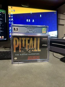 [CGC 8.5 A+] GRADED Pitfall: The Mayan Adventure (Nintendo SNES, 1994) - Picture 1 of 6
