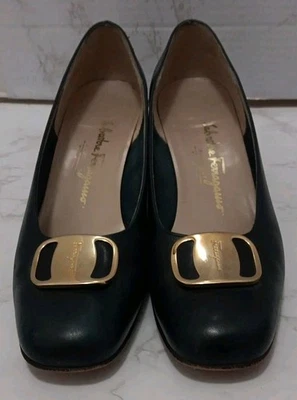 Zapatos para mujer Ferragamo Boutique talla 9 B AZUL MARINO Foto 1 de 4