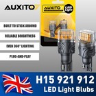 2PCS Auxito T15 921 912 LED Bulbs Reverse Light Brake Stop Tail Lamp Play & plug