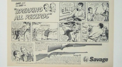 Savage Arms años 60 publicidad vintage promoción rifle escopeta combo Savage AD Foto 1 de 2