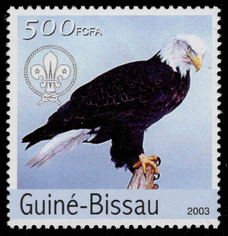 GUINEA BISSAU Mi 2596 - Bald Eagle "Haliaeetus leucocephalus" (pc33638) — 第 1/1 张图片