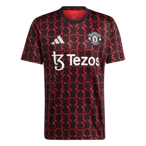 Adidas Manchester United Jersey Size 2XL Tezos Shirt MUFC Preshi Black MU Red - Picture 1 of 1
