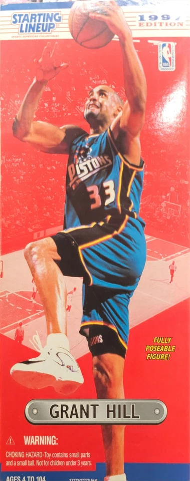 Kenner Starting Lineup 1997 Edition Grant Hill 12" Poseable Collectible Figure