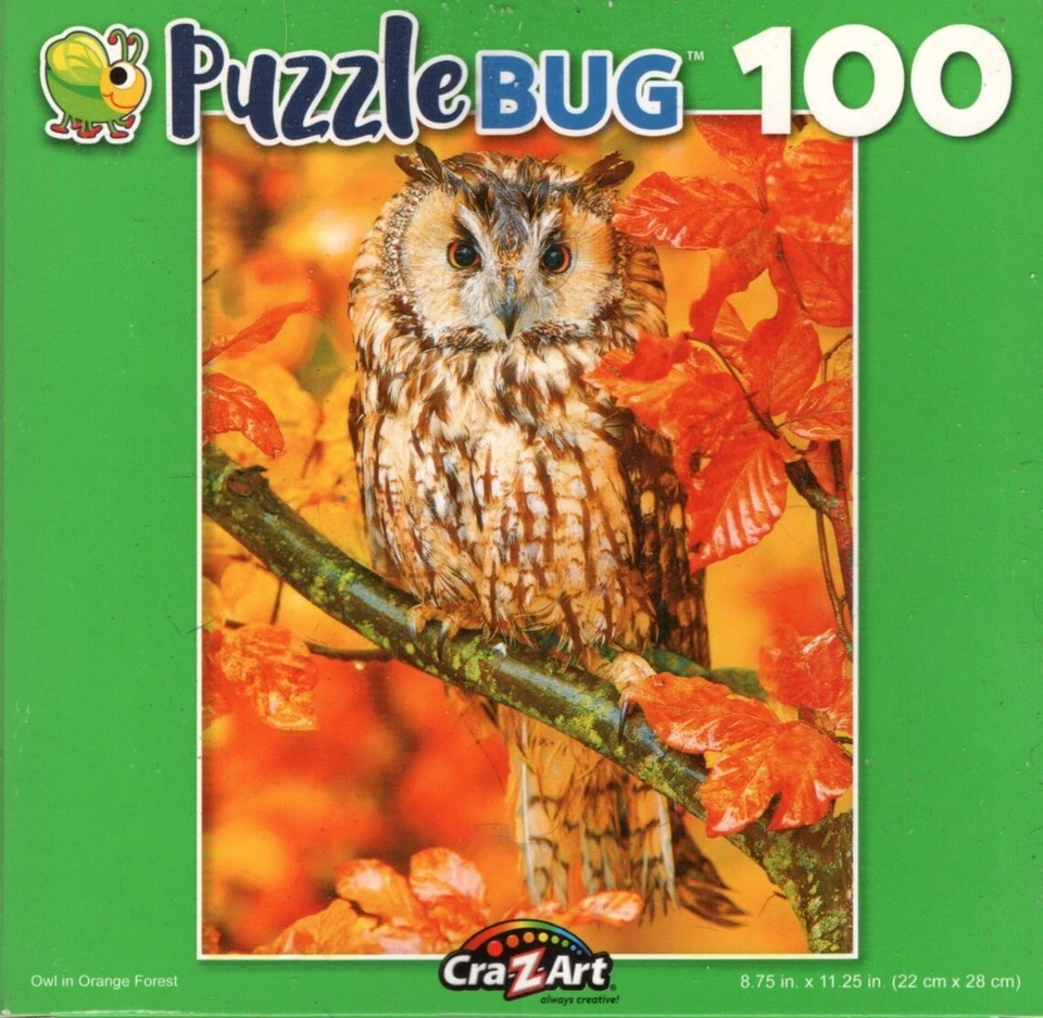 Quebra-cabeça Coruja em Floresta Laranja - 100 peças - Imagem 1 de 1