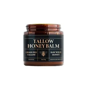 Organic Grass-Fed Tallow Honey Balm Moisturize Cream For Dry Sensitive Skin 2oz - Picture 1 of 6