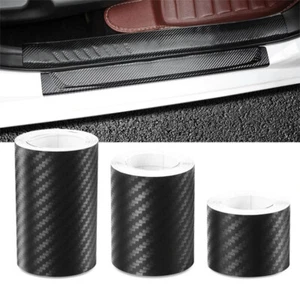 3/5M Carbon Fiber Car Sticker Door Sill Scuff Anti-scratch Tape Film DIY Supply - Picture 1 of 19