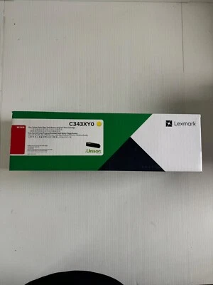 Genuine Lexmark C343XY0 Yellow Toner New Sealed - Image 1 of 4