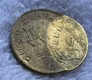 Mexico 19?? 5 centavos jose ortiz de dominguez brass Double StrucK ERROR - Picture 1 of 4