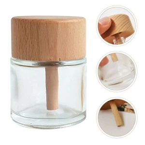 Diffuser Bottles Vase Aroma Diffuser Bottle Wood Empty Glass Diffuser Bottle - Picture 1 of 9