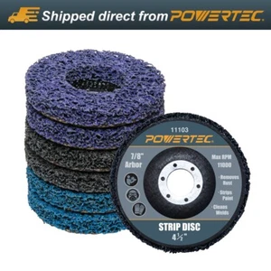 POWERTEC 4-1/2 Inch Strip Discs for Angle Grinder 6-Pack, 7/8" Arbor Stripping - Picture 1 of 8