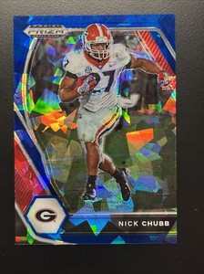Nick Chubb 2021 Panini Prizm Draft Picks Blue Ice /99