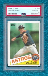Topps #760 1985 Nolan Ryan PSA 8 casi nuevo-como nuevo corte Astros Mets Angels Rangers - Imagen 1 de 1