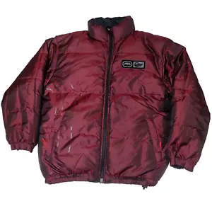 Ecko Unltd Puffer Jacket Mens Size 2XL XXL Winter Red Black Reversible Y2K - Picture 1 of 24