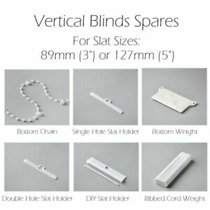 10*Vertical Blind Spare Parts 89mm & 127mm Bottom Weight Chain Bracket Clip