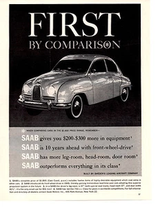 SAAB 1960 ~ ANUNCIO IMPRESO ORIGINAL - Imagen 1 de 1