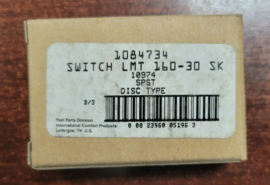 New 1084734 Heil Quaker (ICP) Limit Switch 160-30 For Air Handler SPST Disc Type